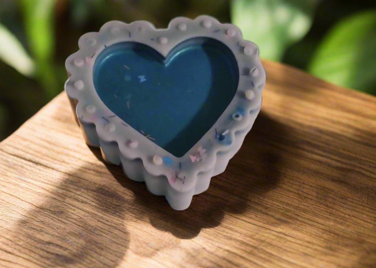 Ruffled Heart-Shaped Wax Melts | Scented Aromatherapy | Perfect Gift for Her | Easy to Cut